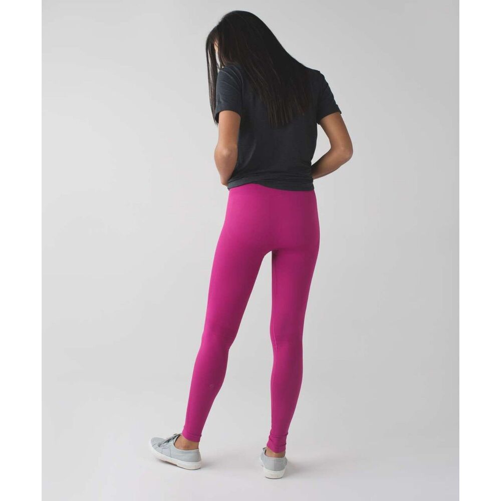 Lululemon Zone In Tight Compression Leggings 4 High Rise Yoga Gym Seamless Pink